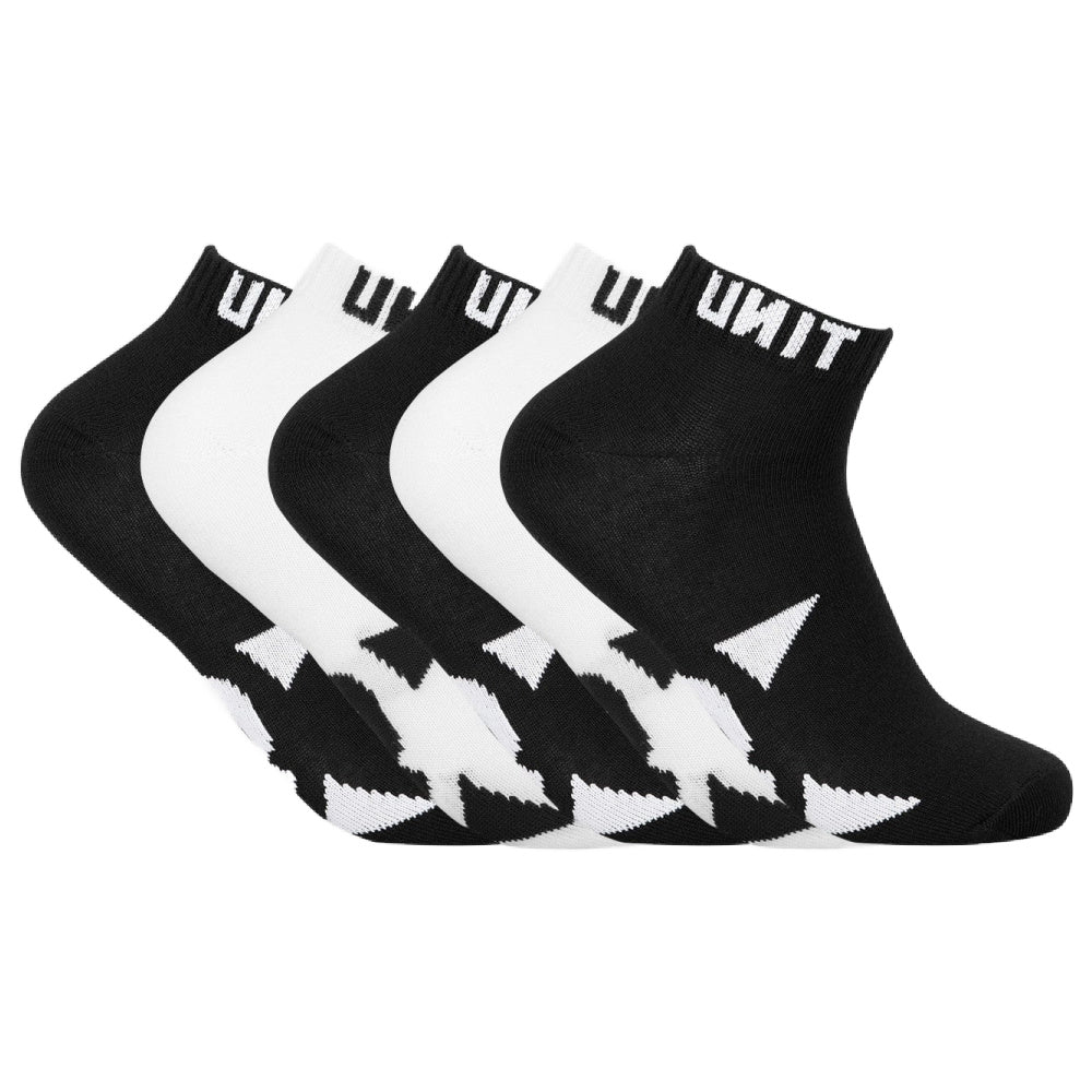 Unit | Mens Lo Lux Socks 5 Pack (Black/White)