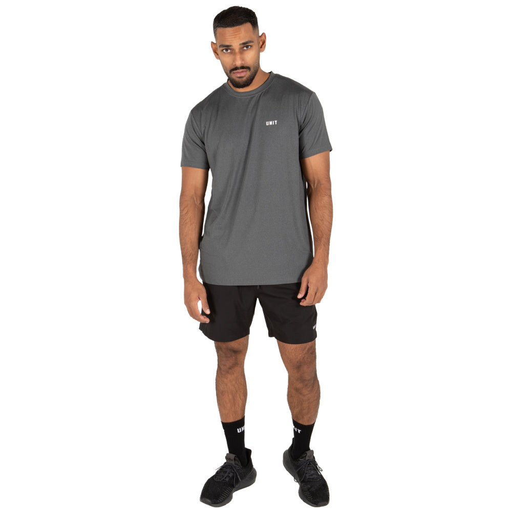 Unit | Mens Pro Flex Performance T-Shirt (Char Heather)