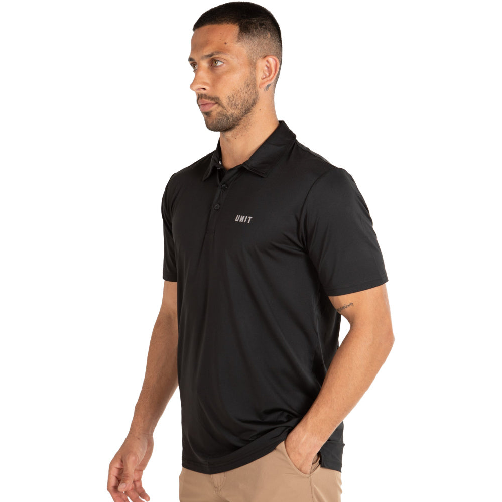 Unit | Mens Pro Flex Polo (Black)