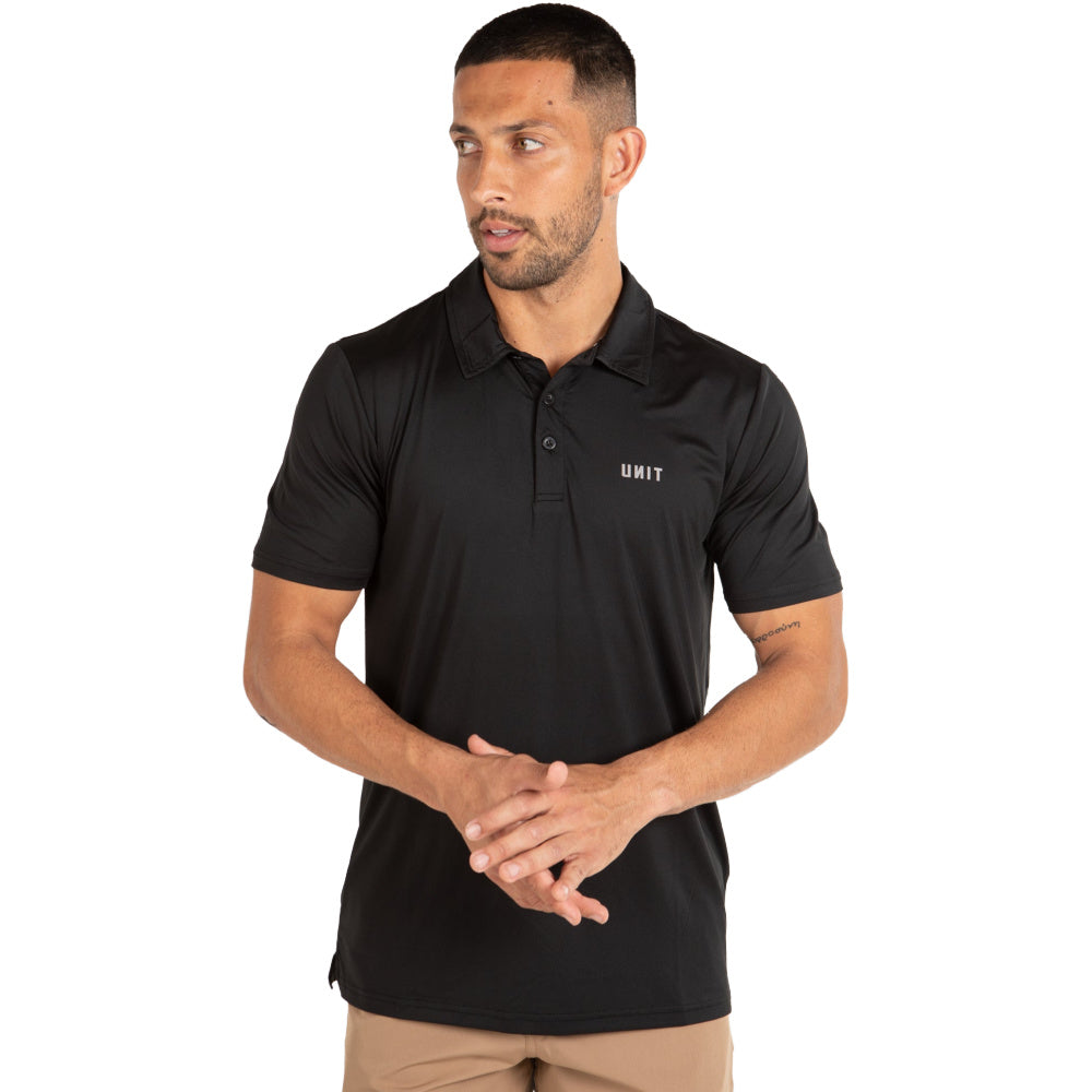 Unit | Mens Pro Flex Polo (Black)