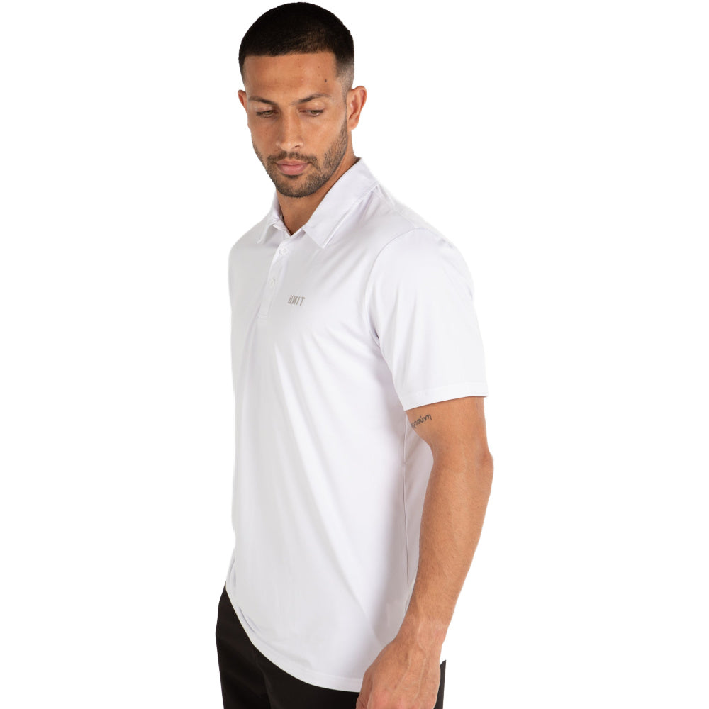 Unit | Mens Pro Flex Polo (White)