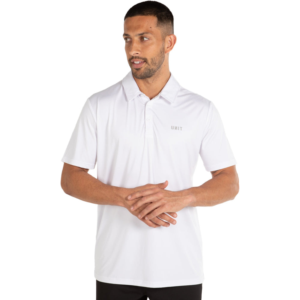 Unit | Mens Pro Flex Polo (White)