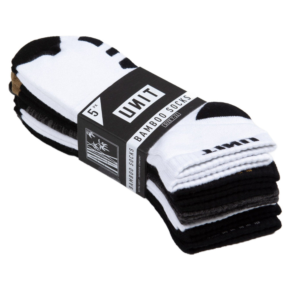 Unit | Mens Vital Lo Lux Bamboo Socks 5 Pack (Multi)