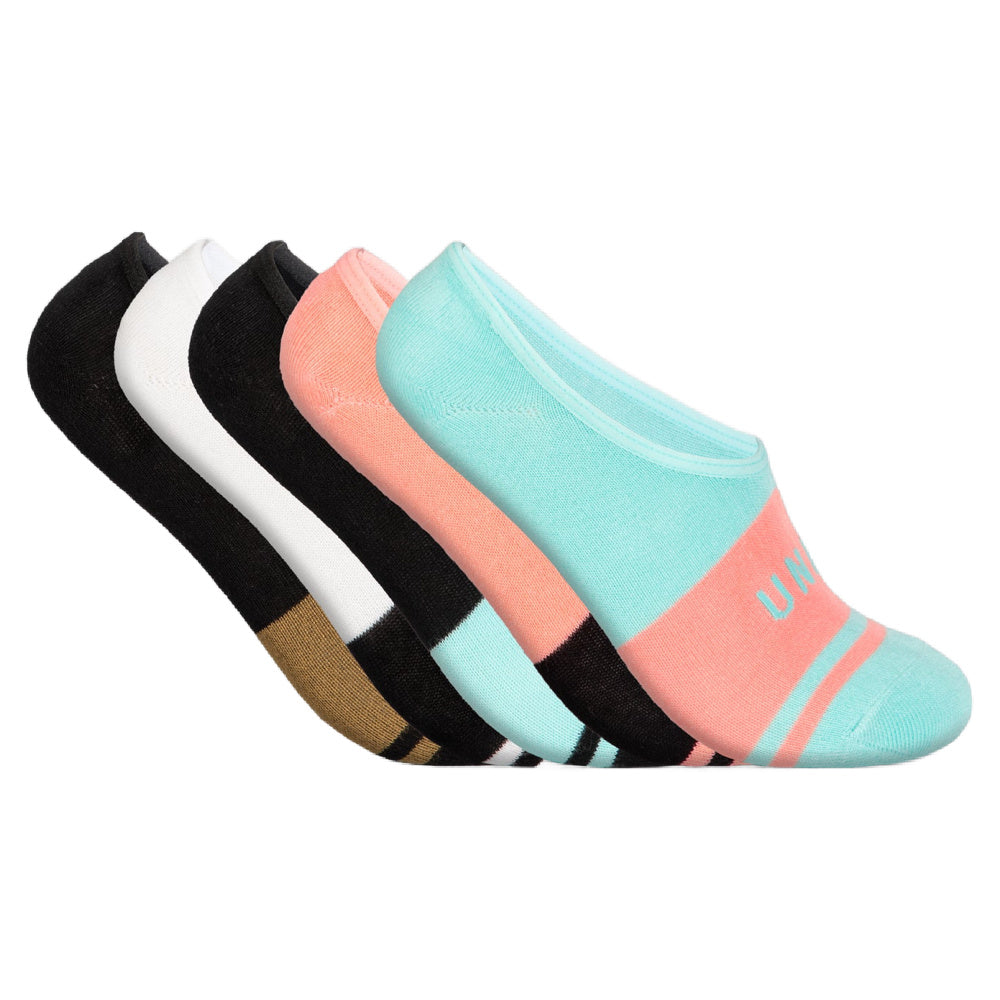 Unit | Womens Equip Invisible Bamboo Socks 5 Pack (Multi)