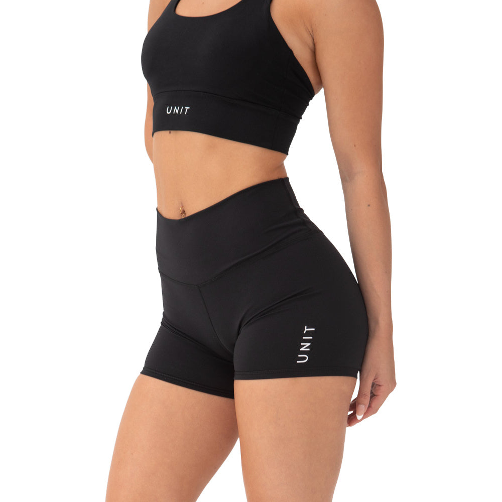 Unit | Womens Tempo Mini Active Shorts (Black)
