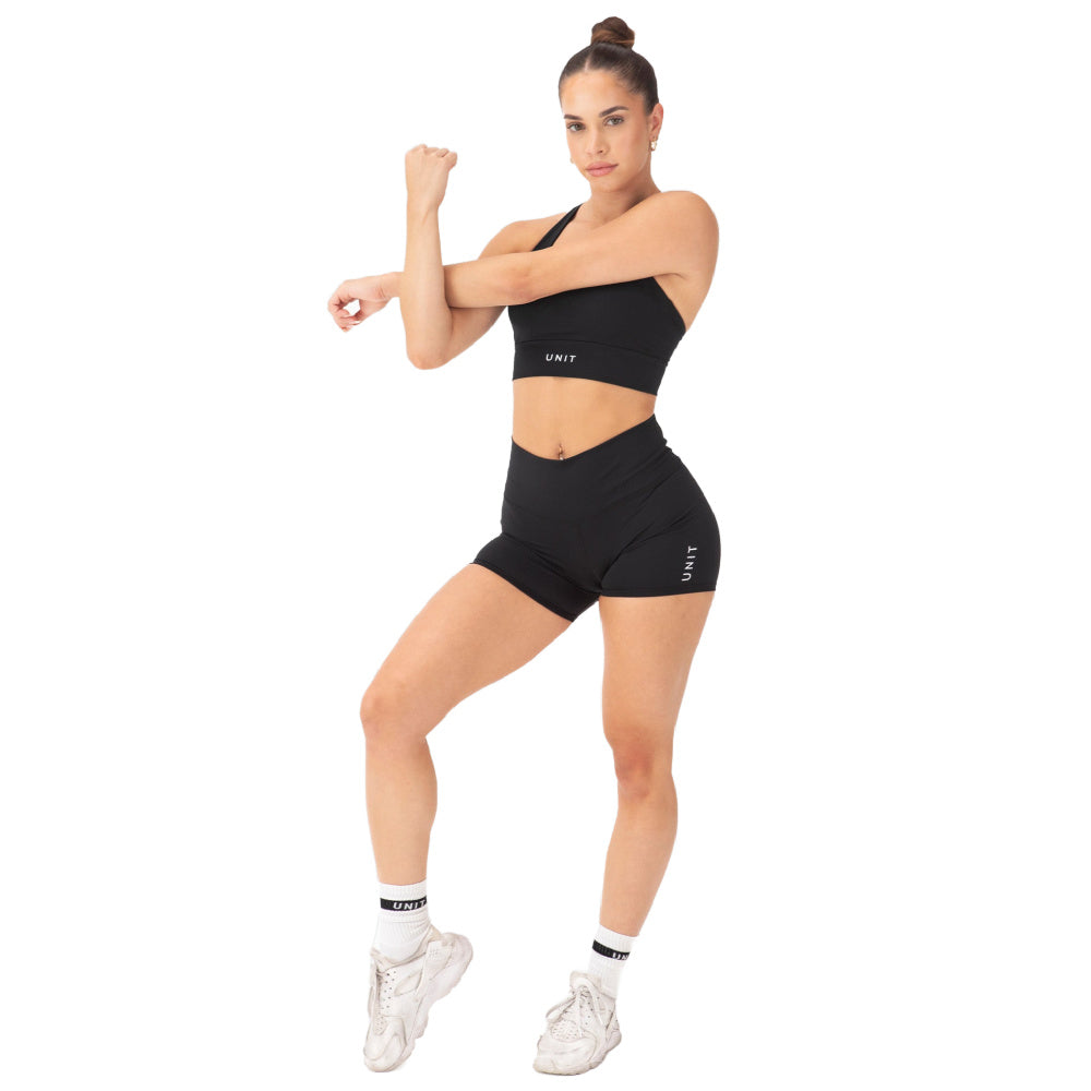 Unit | Womens Tempo Mini Active Shorts (Black)