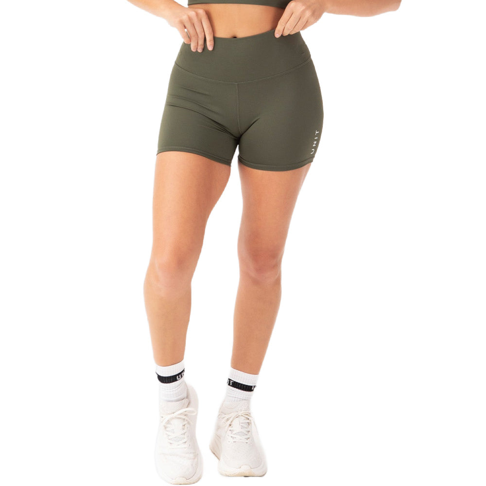 Unit | Womens Tempo Mini Active Shorts (Military)
