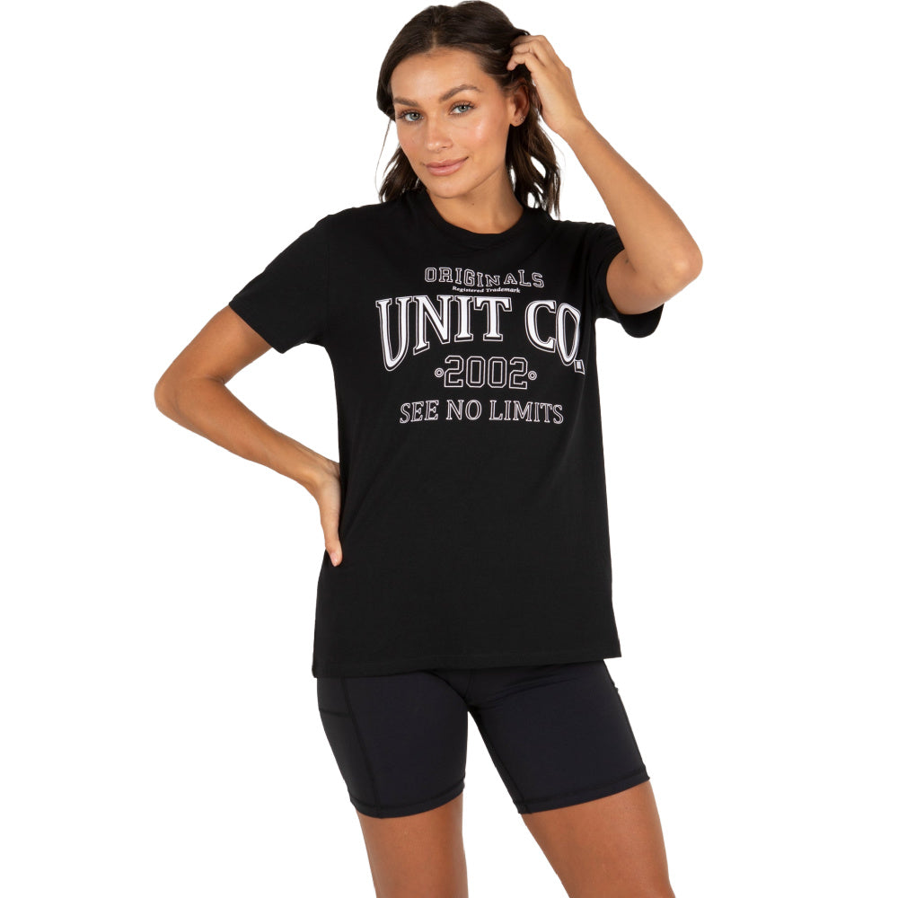 Unit | Womens Varsity T-Shirt (Black)
