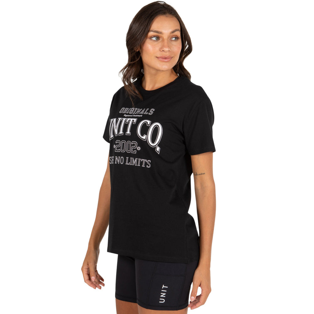 Unit | Womens Varsity T-Shirt (Black)