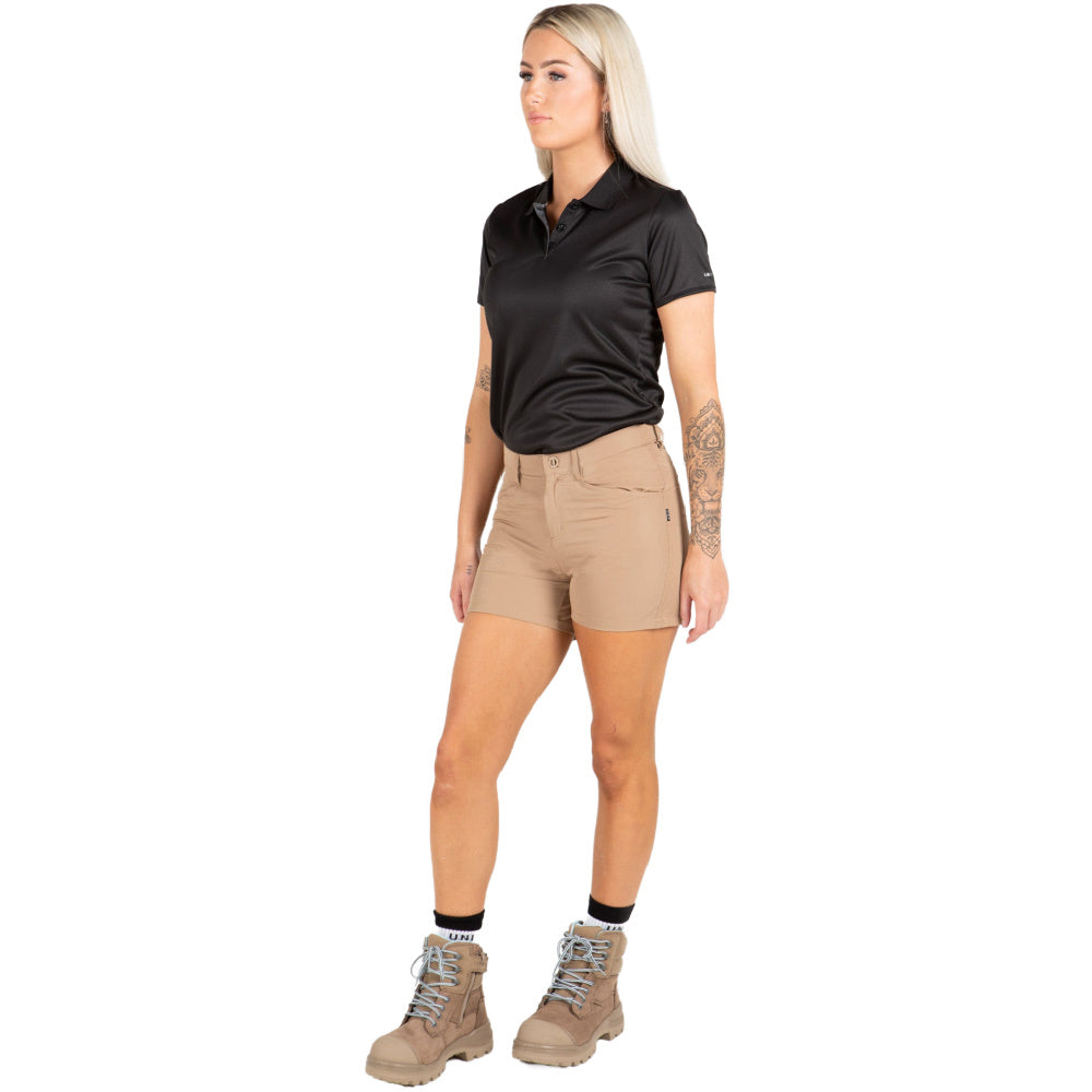 Unit | Womens Workwear Flexlite Shorts (Khaki)