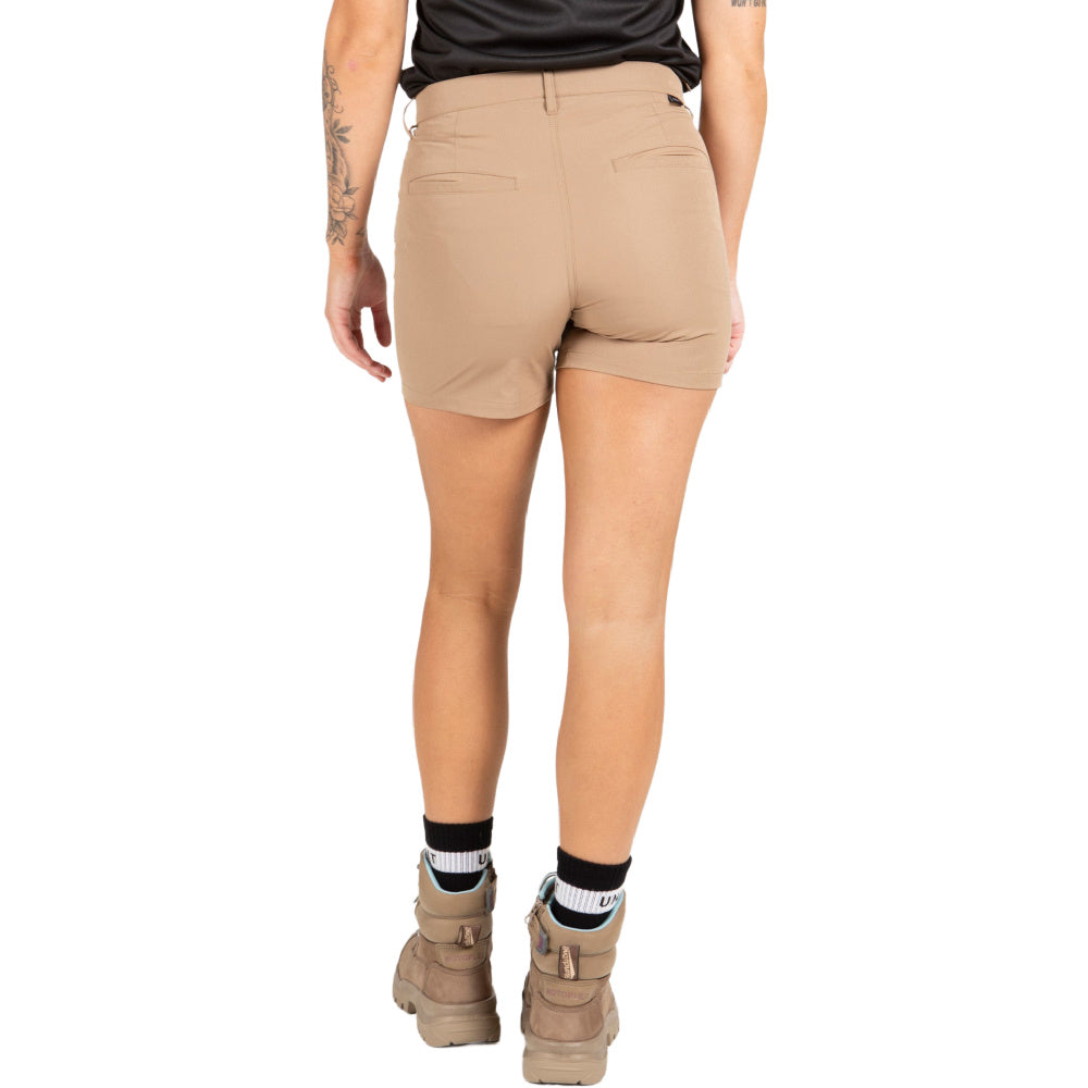 Unit | Womens Workwear Flexlite Shorts (Khaki)