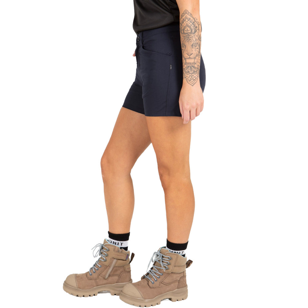 Unit | Womens Workwear Flexlite Shorts (Navy)
