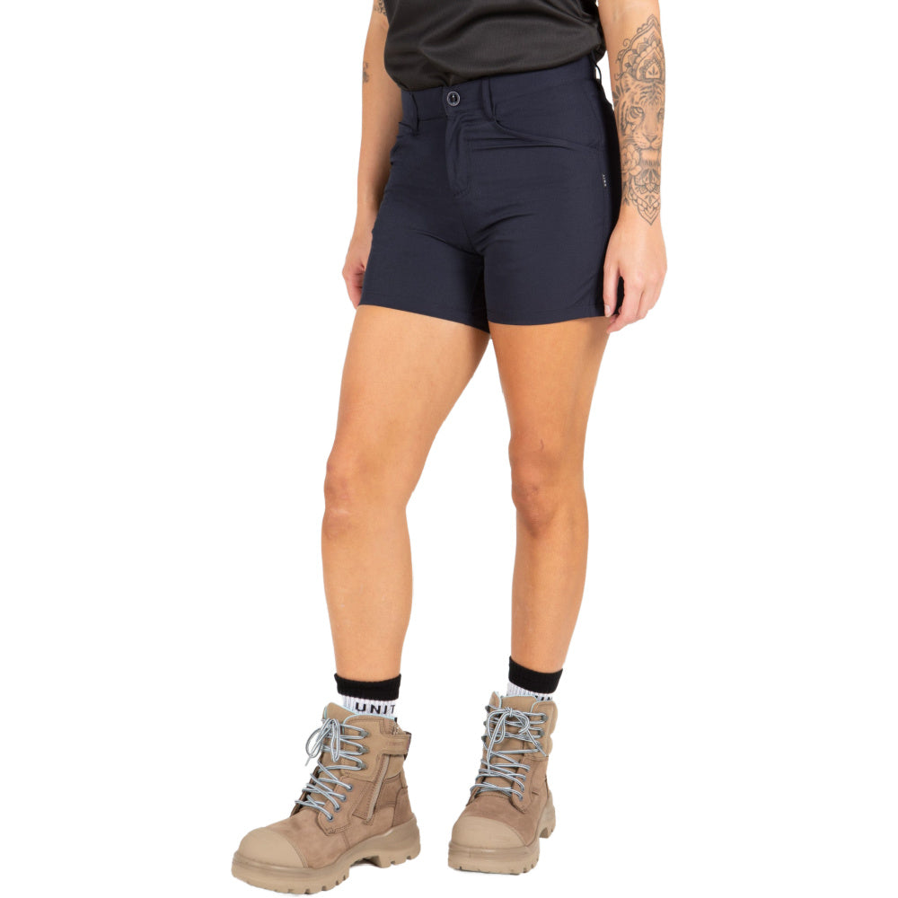 Unit | Womens Workwear Flexlite Shorts (Navy)