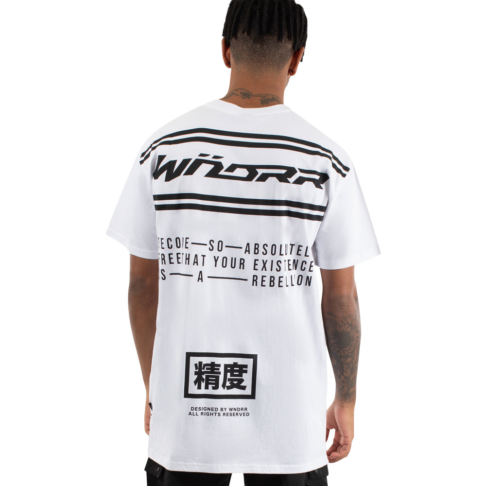 Wndrr |メンズ フォートレス カスタム フィット T シャツ (ホワイト)