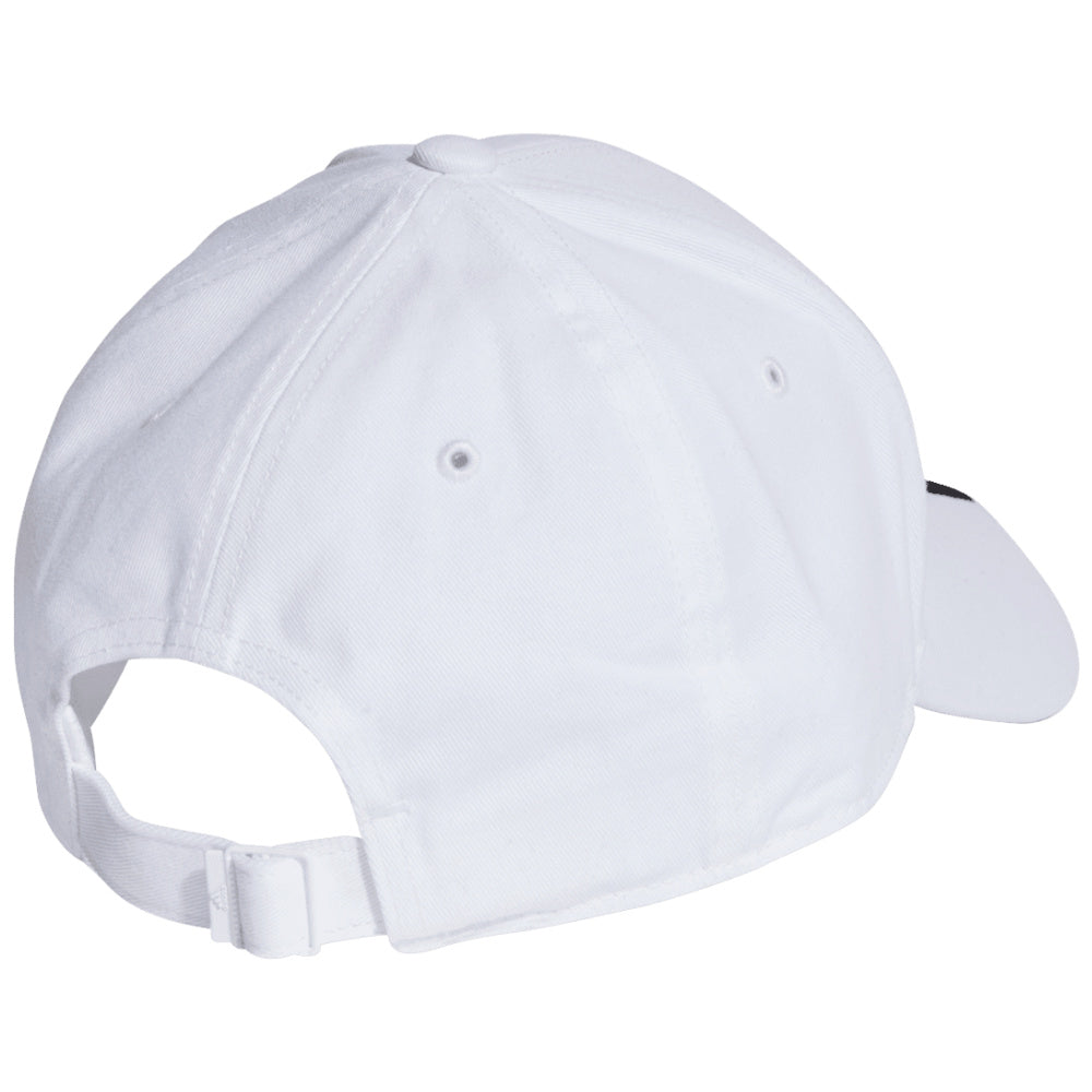 Adidas | Unisex 3-Stripes Cotton Twill Baseball Cap (White/Black)