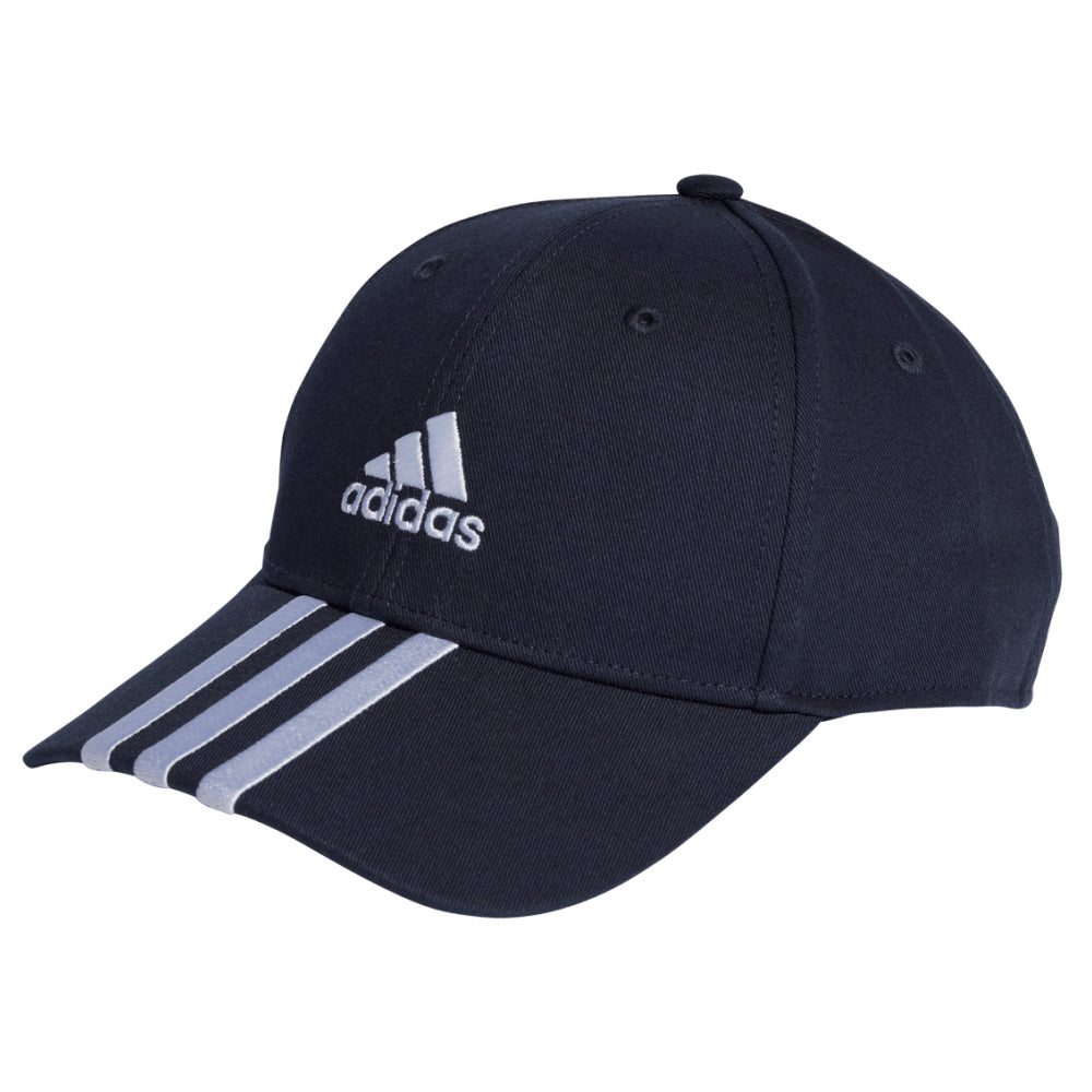 Adidas | Unisex 3-Stripes Cotton Twill Baseball Cap (Legend Ink/White)