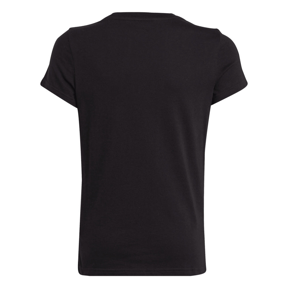 Adidas | Girls Big Logo Tee (Black/Semi Lucid Fuchsia)