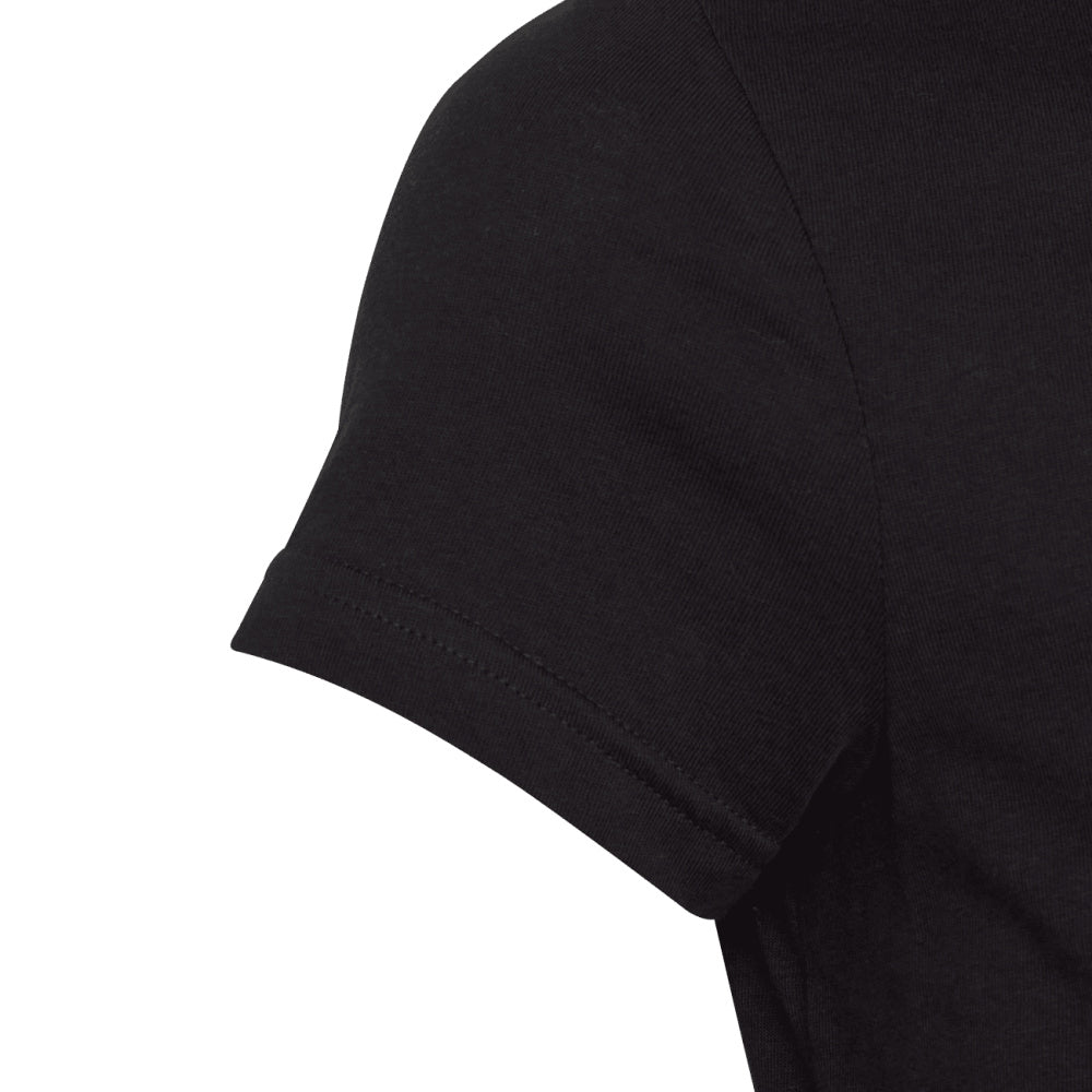 Adidas | Girls Big Logo Tee (Black/Semi Lucid Fuchsia)