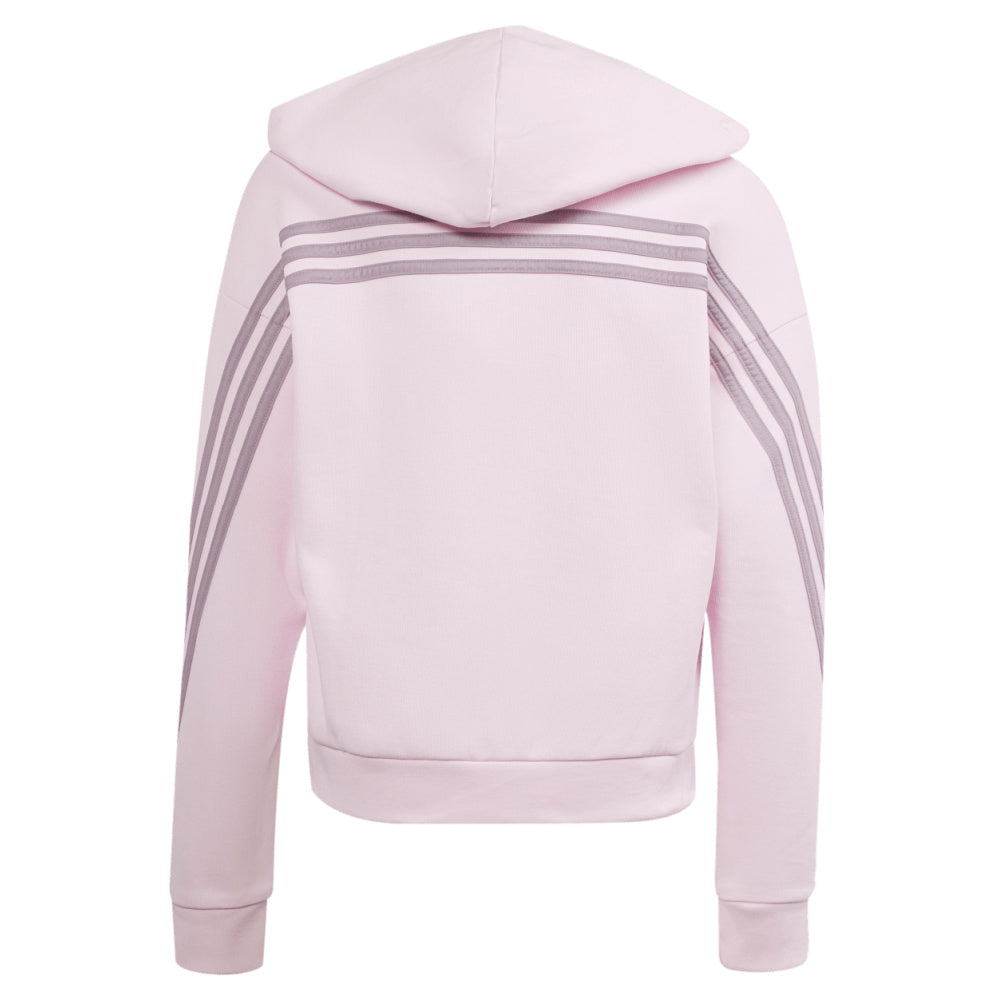 Adidas | Girls Future Icons 3-Stripe Full-Zip Hoodie (Pink)