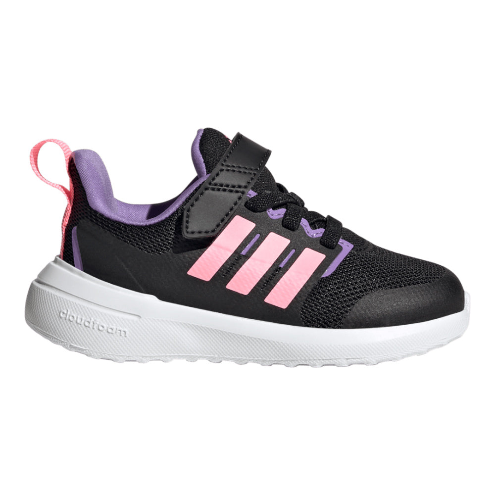 Adidas | Infants FortaRun 2.0 Elastic Lace Top Strap (Black/Pink/Violet)