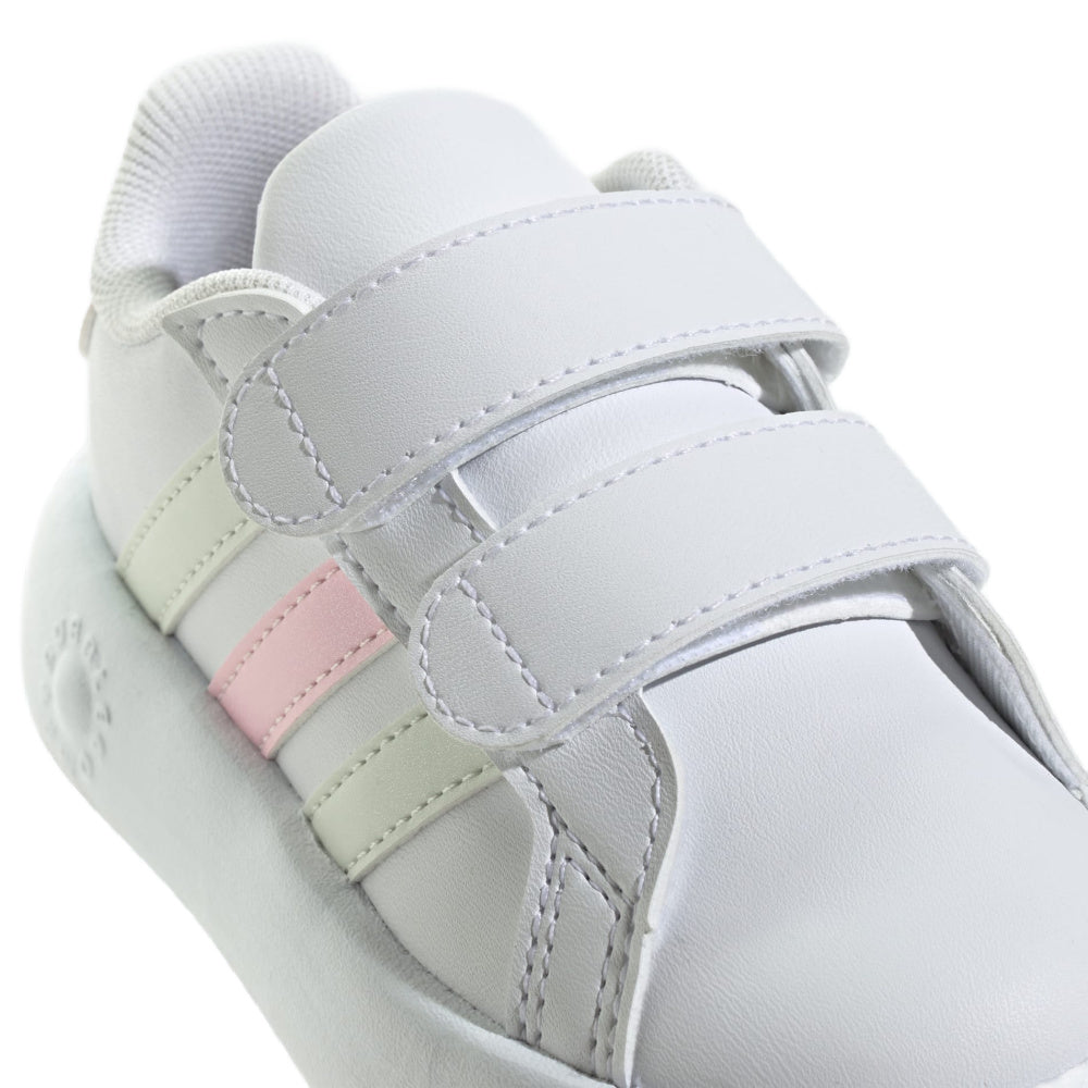 Adidas | Infants Grand Court 2.0 (White/Jade/Pink)