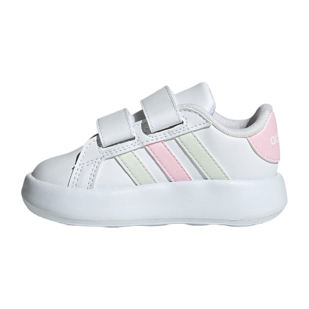 Adidas | Infants Grand Court 2.0 (White/Jade/Pink)