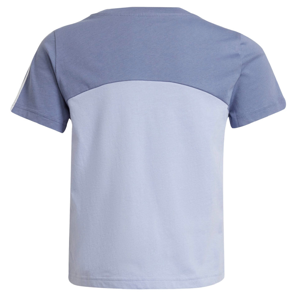 Adidas | Kids Colour Block Tee (Violet/White)