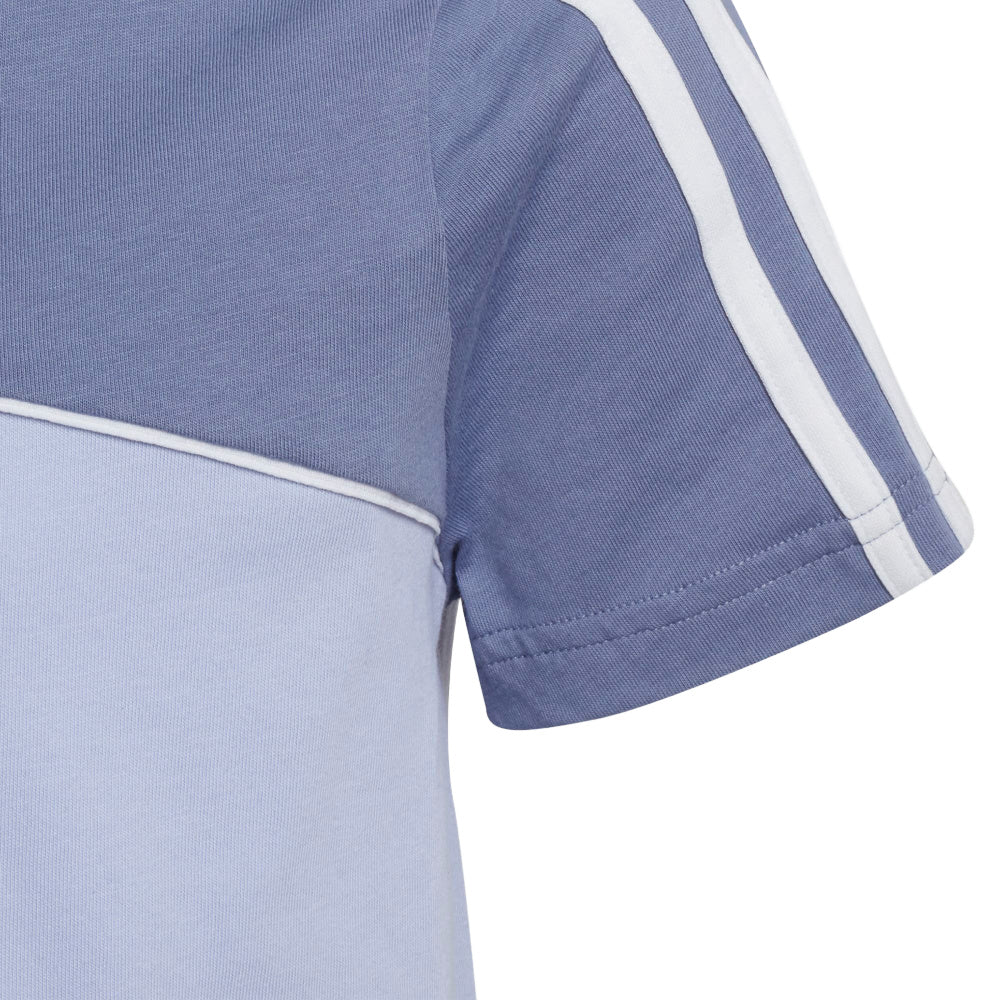 Adidas | Kids Colour Block Tee (Violet/White)