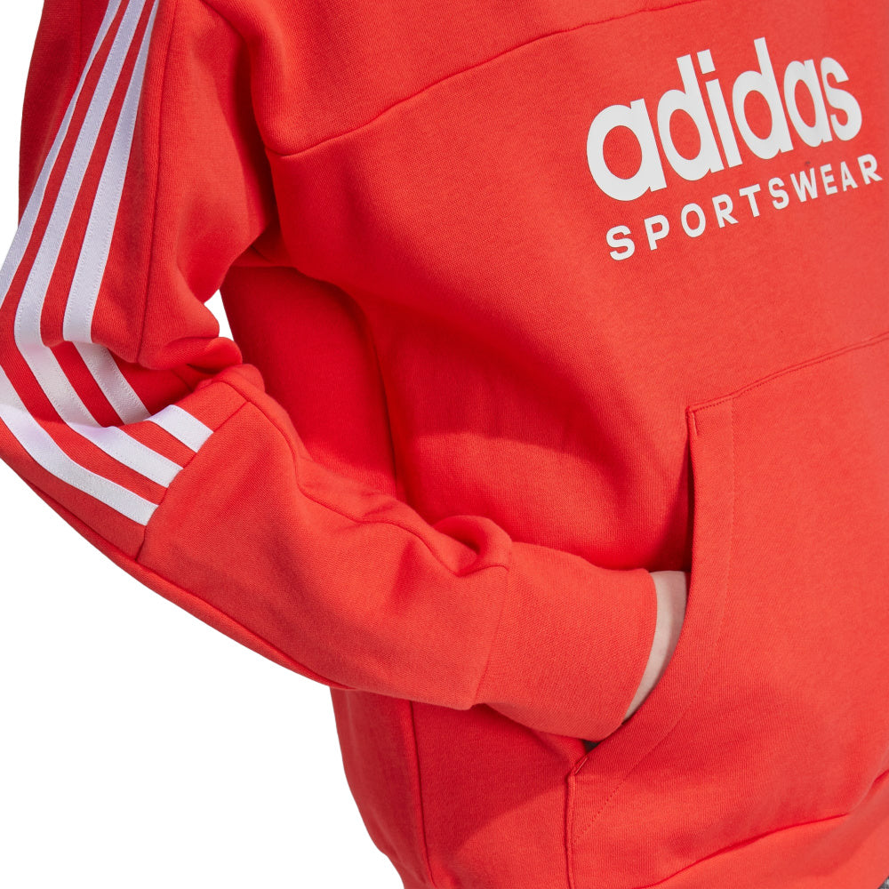 Adidas | Kids Tiro Fleece Hoodie (Red/White)