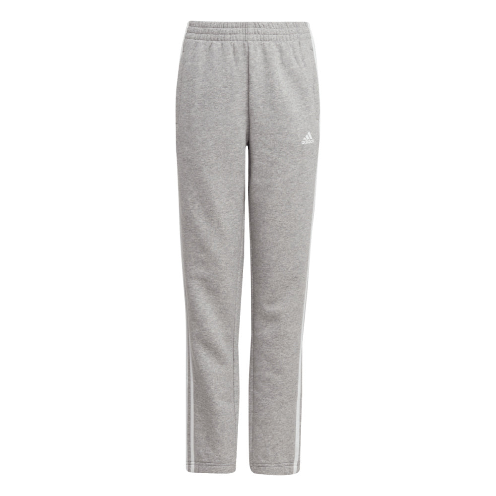 Adidas | Kids Unisex Essentials 3-Stripes Fleece Pants (Grey/White)