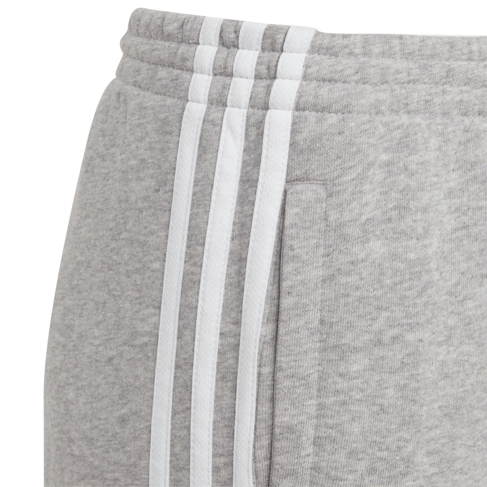 Adidas | Kids Unisex Essentials 3-Stripes Fleece Pants (Grey/White)