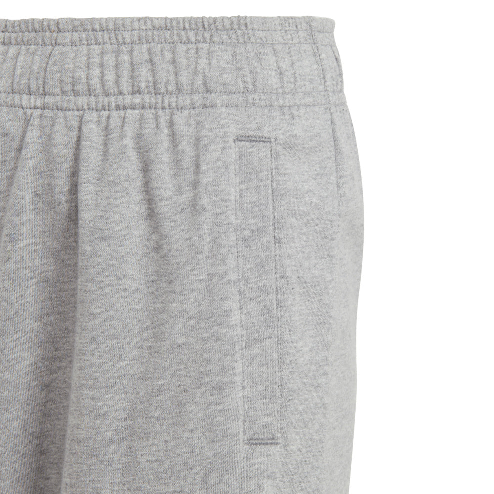 Adidas | Kids Unisex Essentials Big Logo Cotton Shorts (Medium Grey/White)