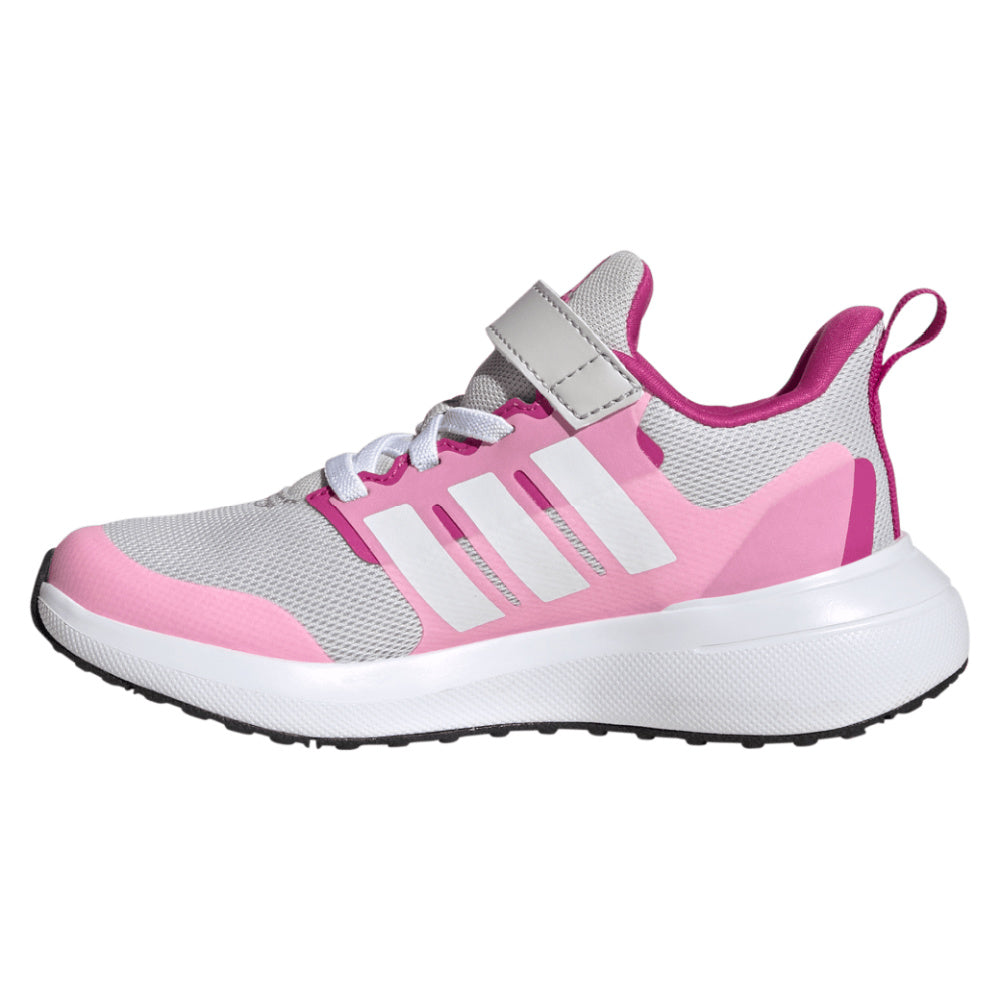 Adidas | Kids FortaRun 2.0 Elastic Lace Top Strap (Grey/Beam Pink)