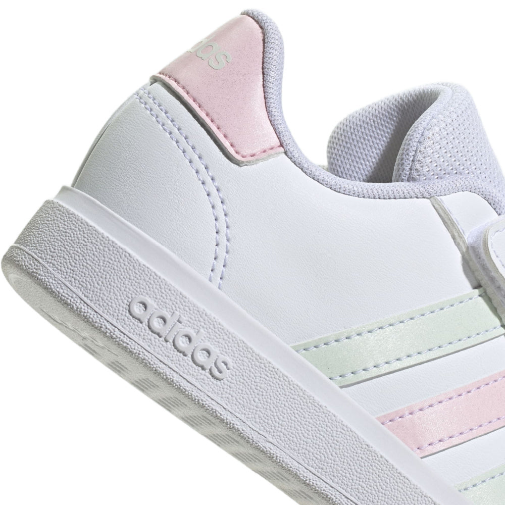 Adidas | Kids Grand Court 2.0 EL (White/Clear Pink/Crystal Jade)