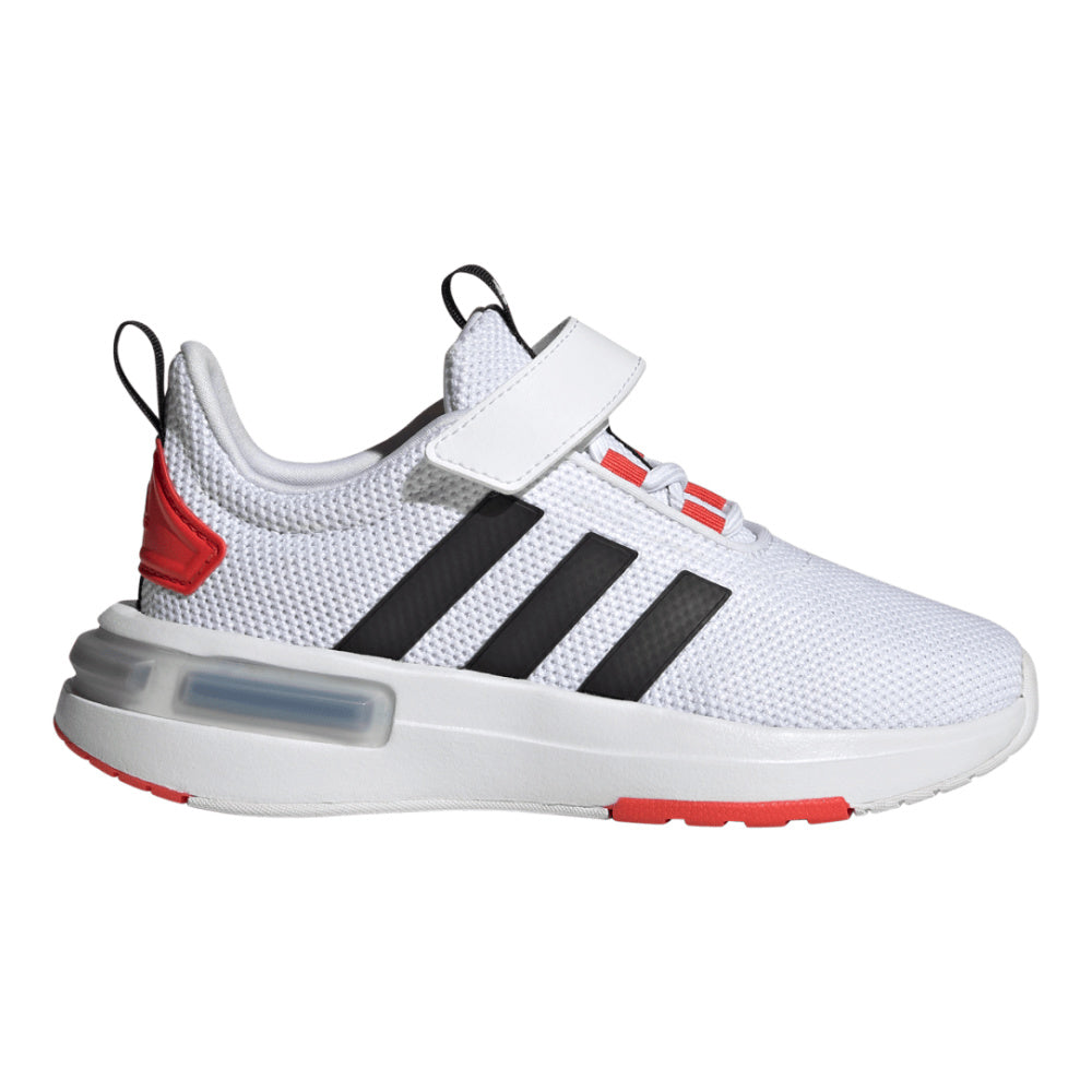 Adidas | Kids Racer TR23 Elastic Lace with Top Strap (Cloud White/Black/Bright Red)