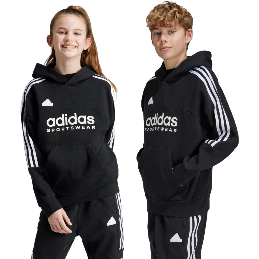 Adidas | Kids Tiro Fleece Hoodie (Black/White)