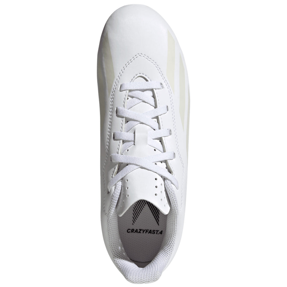 Adidas | Kids X Crazyfast .4 Flexible Ground Boots (Cloud White)