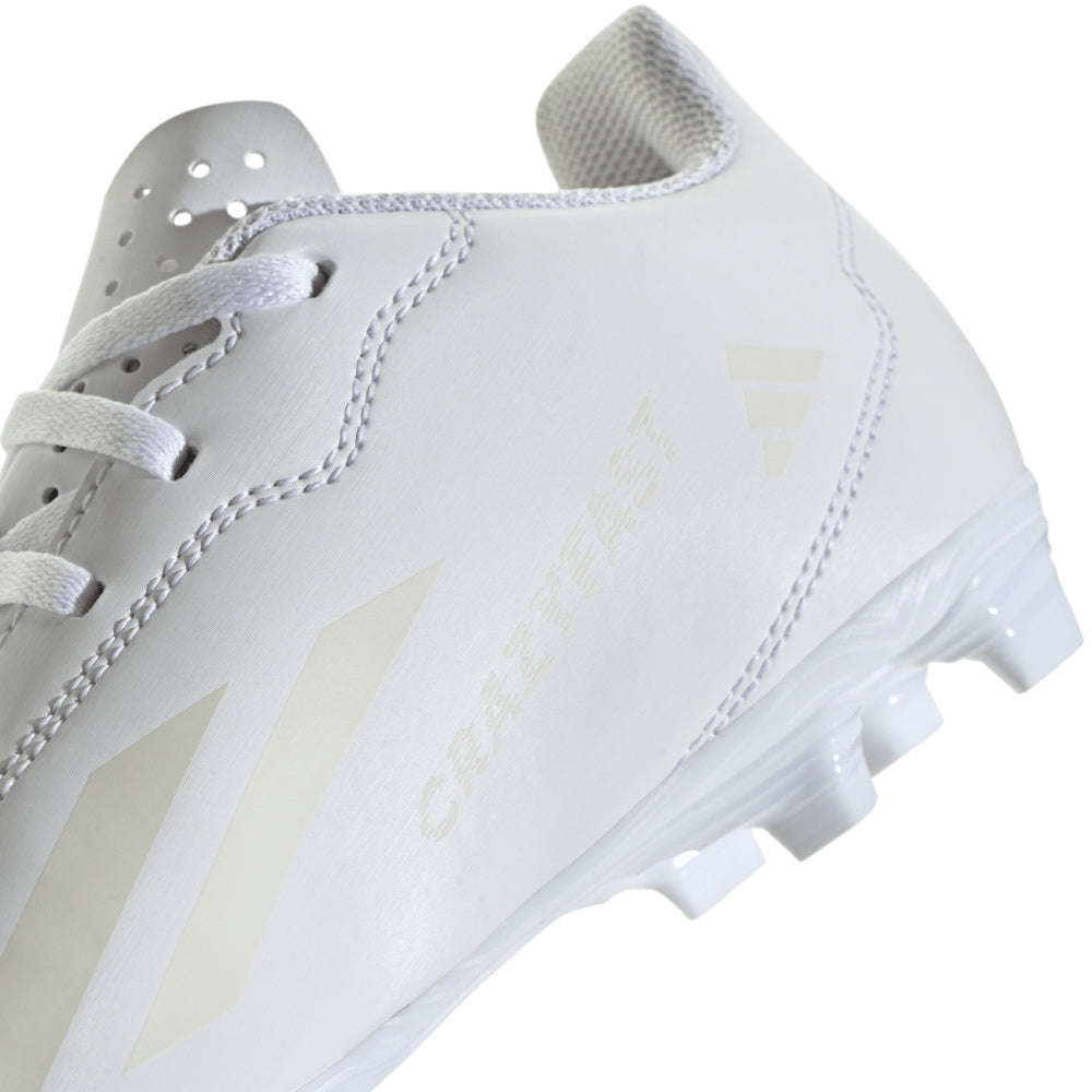 Adidas | Kids X Crazyfast .4 Flexible Ground Boots (Cloud White)