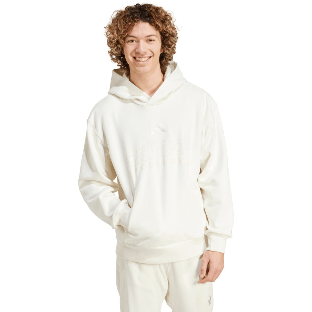 Adidas | Mens All Szn Fleece Graphic Hood (Off White)