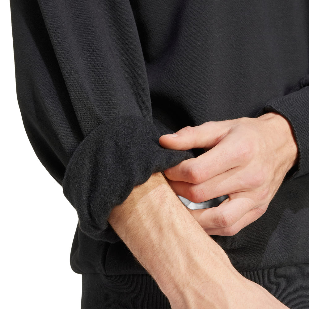 Adidas | Mens All Szn Fleece Quarter-Zip Crew Sweatshirt (Black)