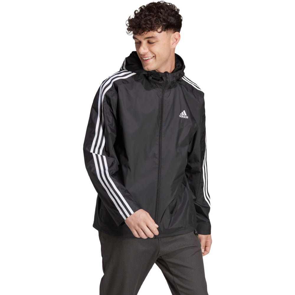 Adidas | Mens 3-Stripes Windbreaker (Black/White)