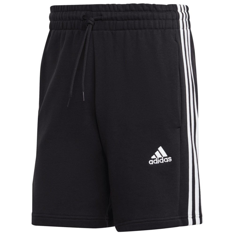 Adidas | Mens Essentials French Terry 3-Stripes Shorts (Black/White)