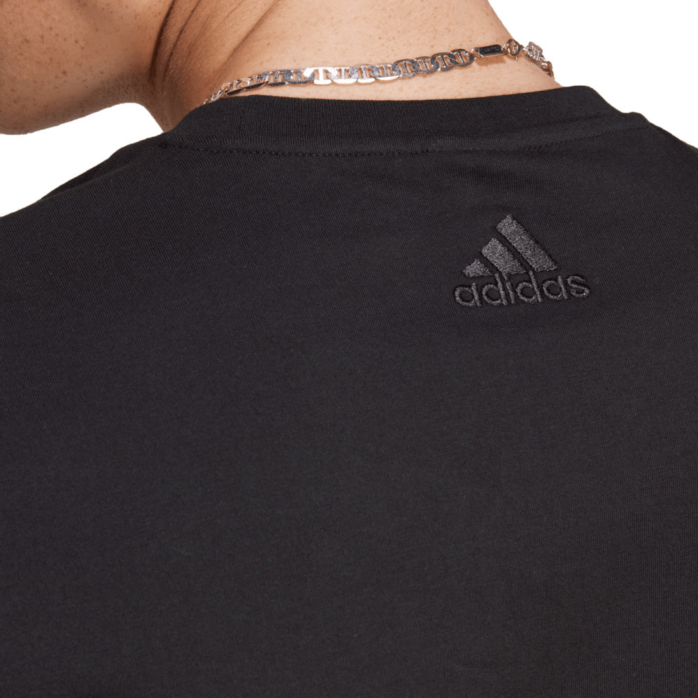 Adidas | Mens Essentials Single Jersey Big Logo Tee (Black/White)