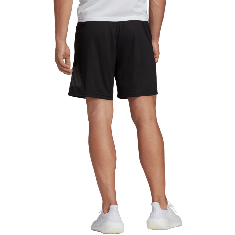 Adidas | Mens Train Essentials Logo Training Short 5" (Black/Black)