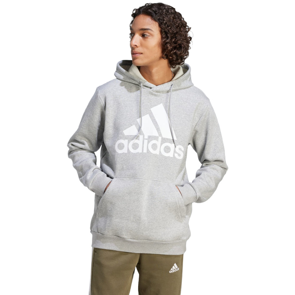 Adidas | Mens Essentials Fleece Big Logo Hoodie (Medium Grey Heather)