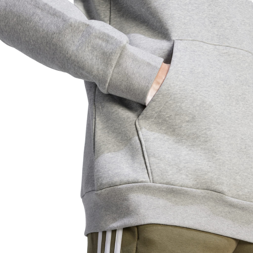 Adidas | Mens Essentials Fleece Big Logo Hoodie (Medium Grey Heather)