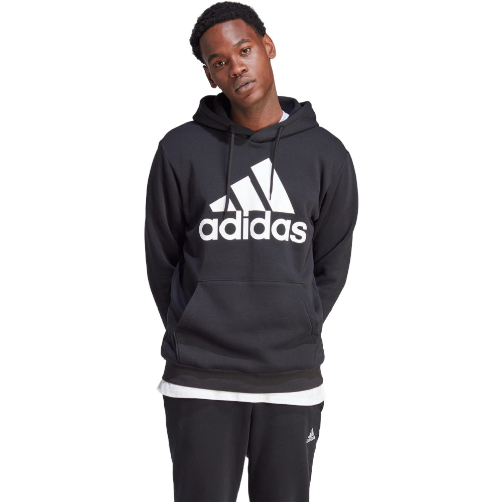 Adidas | Mens Essential Big Logo Fleece Hoodie (Black)