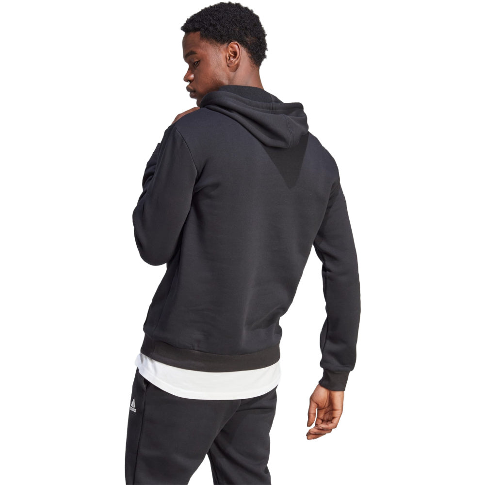 Adidas | Mens Essential Big Logo Fleece Hoodie (Black)