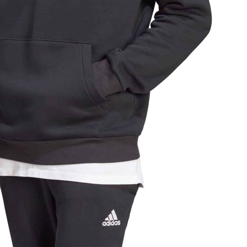 Adidas | Mens Essential Big Logo Fleece Hoodie (Black)