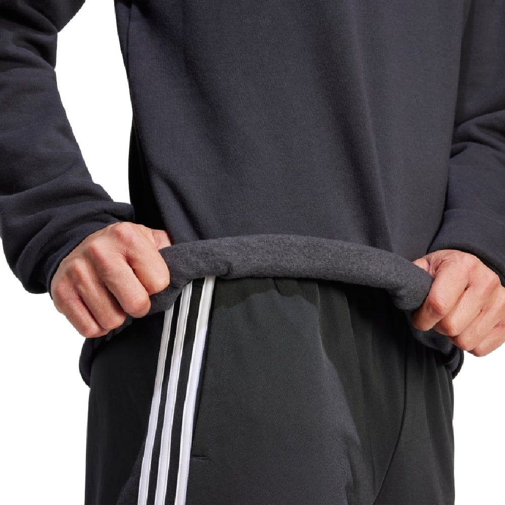 Adidas | Mens Feelcozy Essentials Fleece Sweatshirt (Black/White)